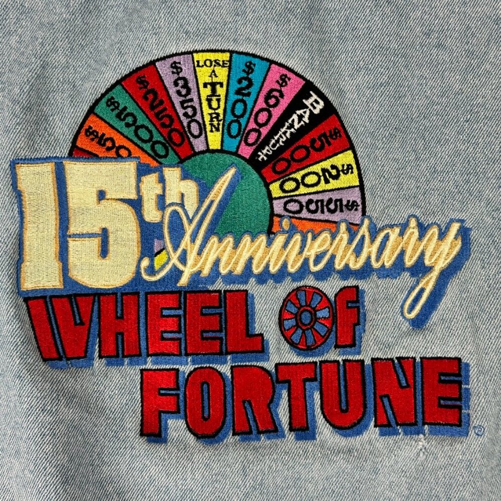 Las Vegas Hilton 15th Anniversary Wheel of Fortune Denim Jacket Large Embroidery